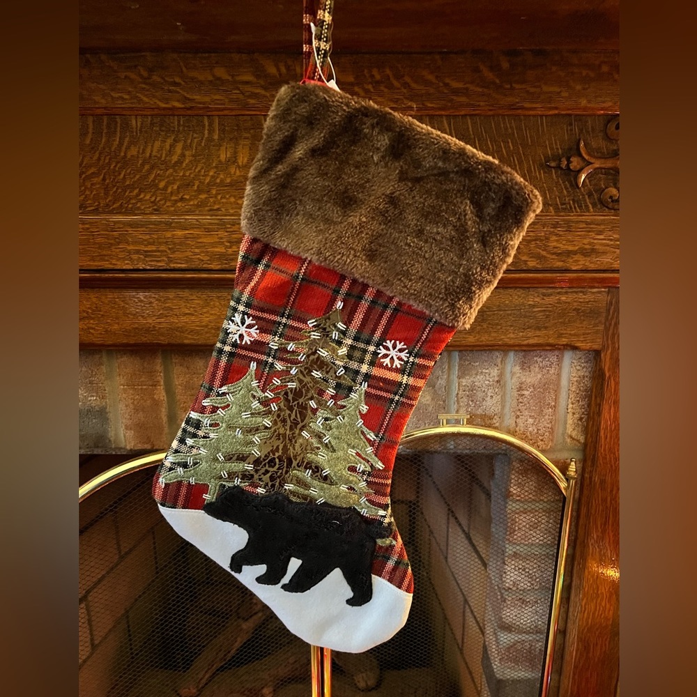Bear Christmas stocking